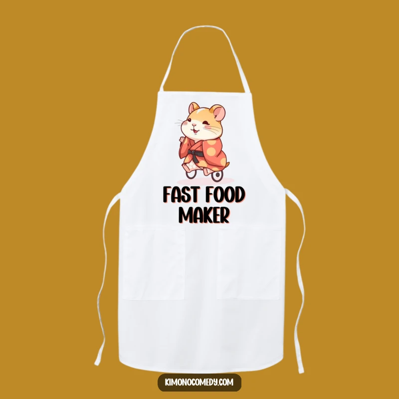 Funny Hamster Kimono Apron - Hilarious Kitchen Wear for Energetic Cooks