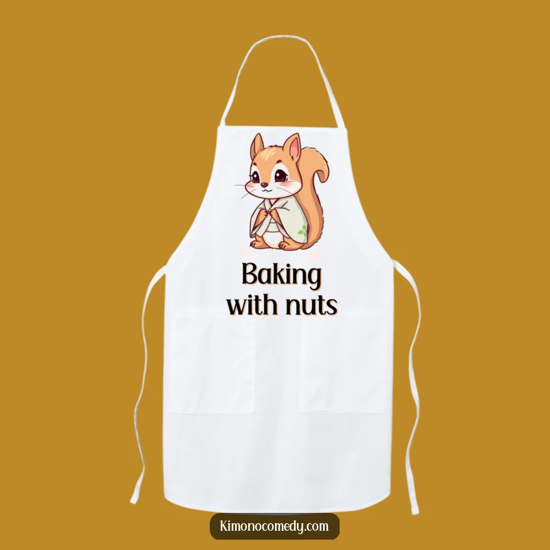 Funny Squirrel Kimono Apron: Cook with Curiosity and Humor in This Kitchen Essential