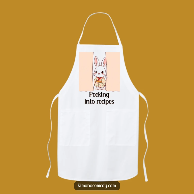 Funny Kawaii Rabbit Kimono Apron: Curious Kitchen Accessory, Perfect Funny Gift