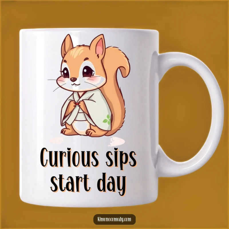 Funny Squirrel Kimono Mug: A Curious and Humorous Gift for Nature Lovers