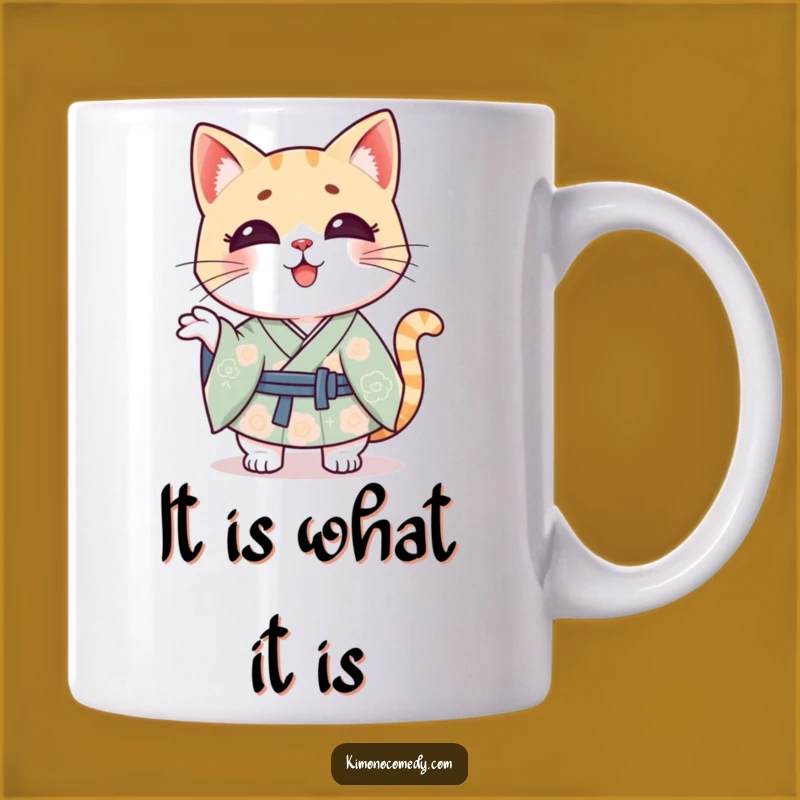 Funny Kawaii Cat Shrug Mug: Perfect Playful Gift for Cat Lovers