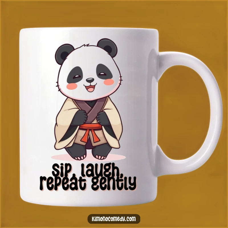 Funny Panda Kimono Laugh Mug: Dignified Character Gift for Shared Joyful Moments