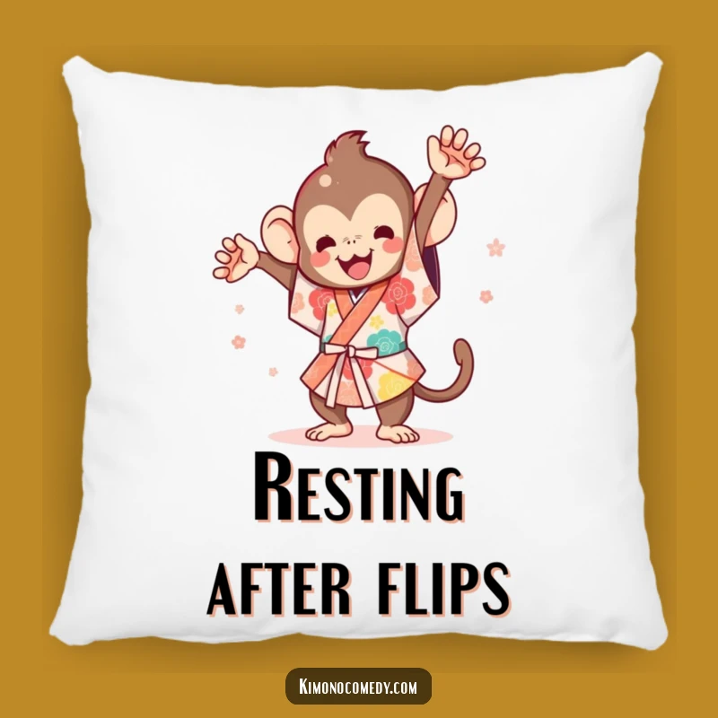Cozy Kawaii Monkey Festival Flip Pillow - Comfy and Funny Gift for Decor