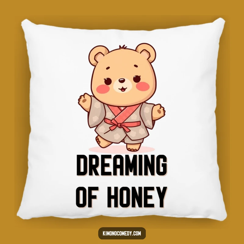Funny Kawaii Bear Pillow: Cozy Kimono Comfort, Perfect Soft Gift!