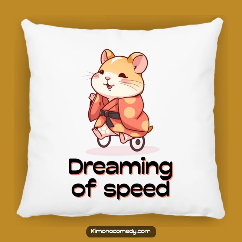 Funny Hamster Kimono Pillow - Comfy & Hilarious Accent for Active Spaces