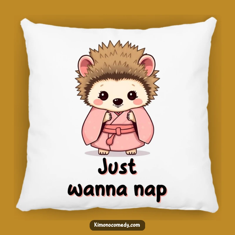 Funny Hedgehog Kimono Pillow - Soft & Hilarious Comfort for Cozy, Humorous Homes