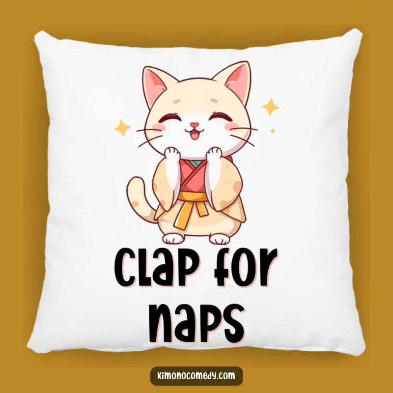 Funny Kawaii Kimono Cat Clap Pillow - Comfy & Hilarious Decor
