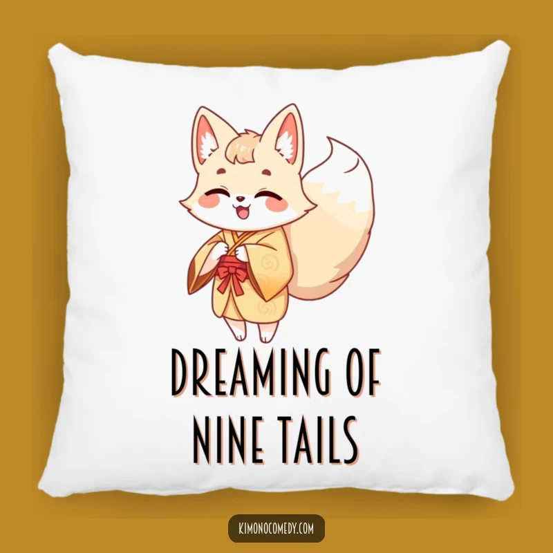 Funny Kawaii Kitsune Pillow - Cozy & Hilarious Giggling Fox Cushion