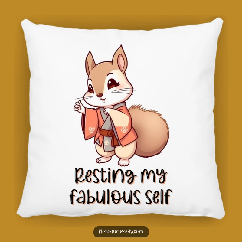 Funny Kawaii Squirrel Kimono Pillow: Stylish Comfort & Anime Charm Gift