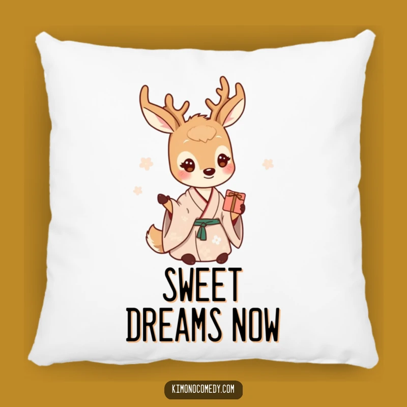 Funny Gentle Deer Kimono Pillow: Cozy Creature Cushion, Sweet Funny Gift