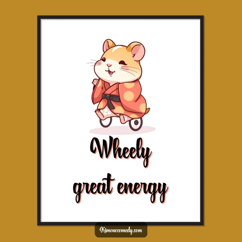 Funny Hamster Kimono Digital Print - Instant Vibrant Art for Energetic Spaces