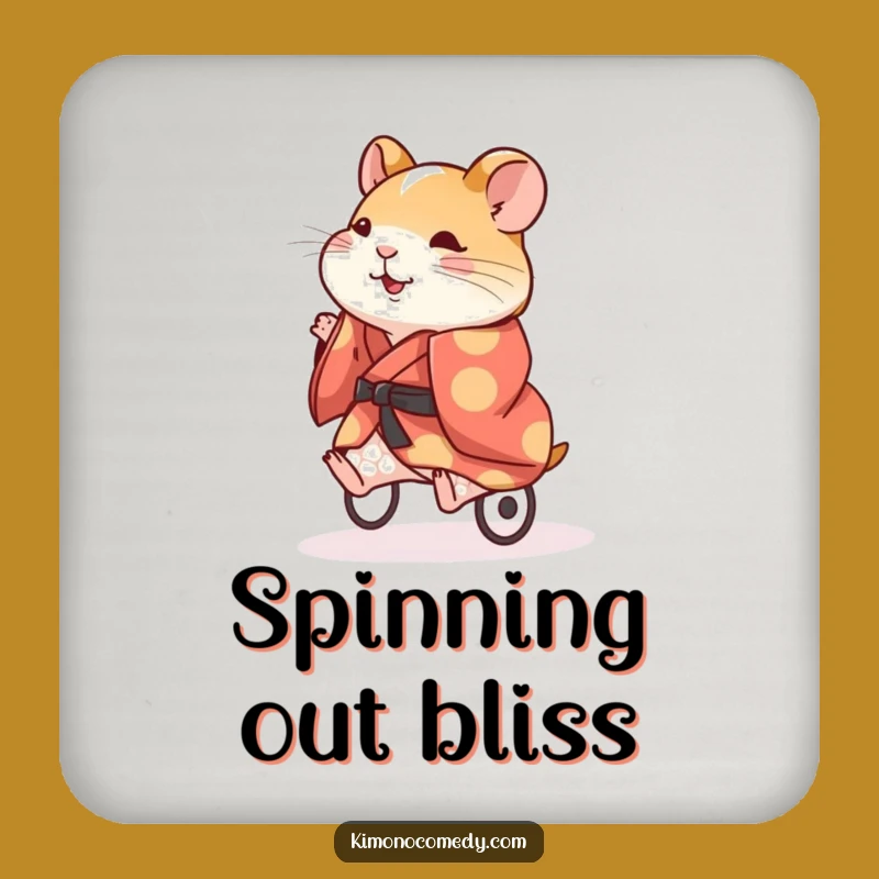 Funny Hamster Kimono Coasters - Set of Hilarious Protection for Your Active Home