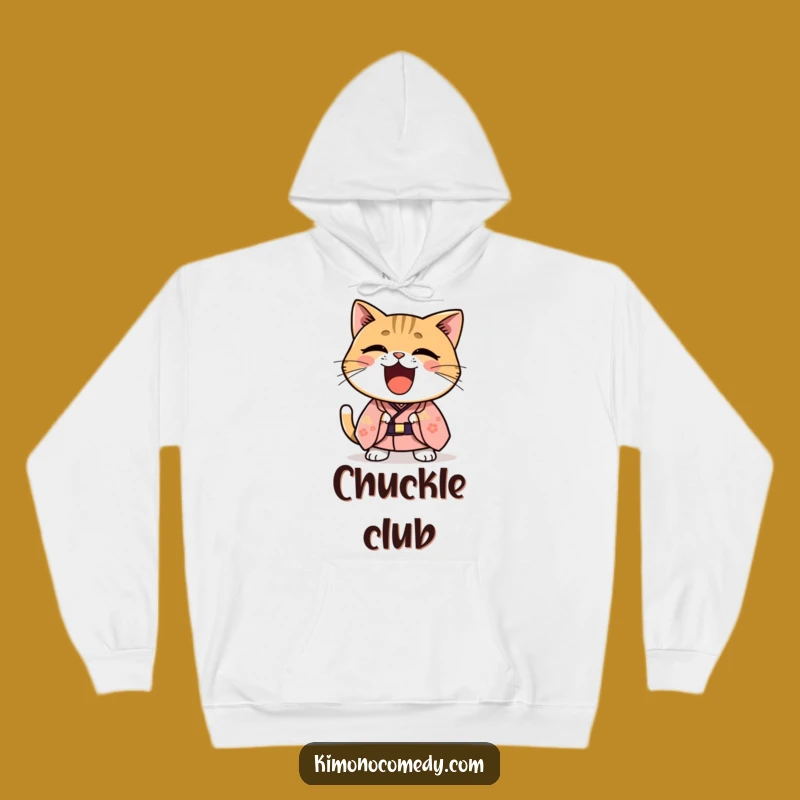 Cozy Funny Kawaii Kimono Cat Laugh Hoodie - Warm & Hilarious Gift