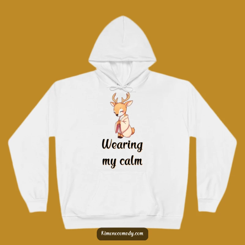 Funny Deer Kimono Bow Hoodie: Cozy Serene Sweatshirt, Perfect Gift for Calm