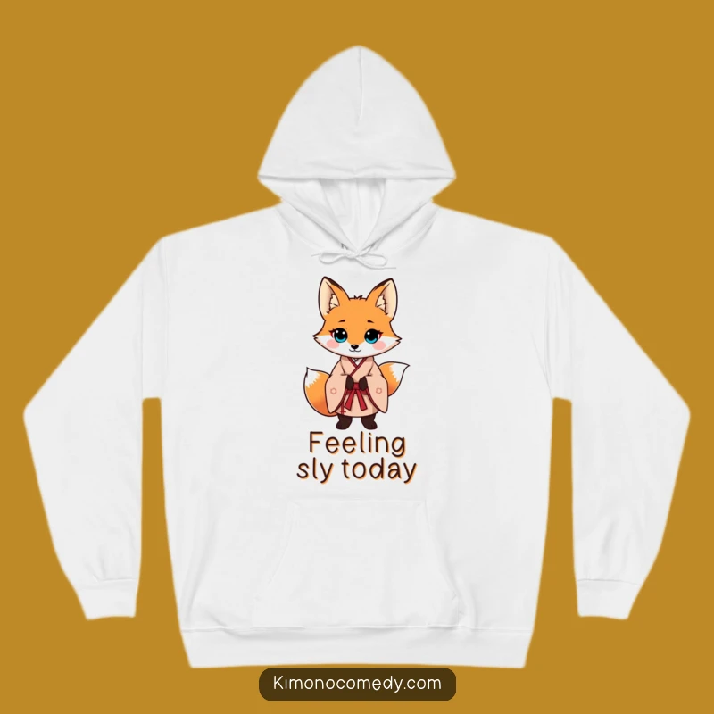 Funny Fox Kimono Hoodie, Cozy Vixen Sweatshirt, Confident Pose Gift