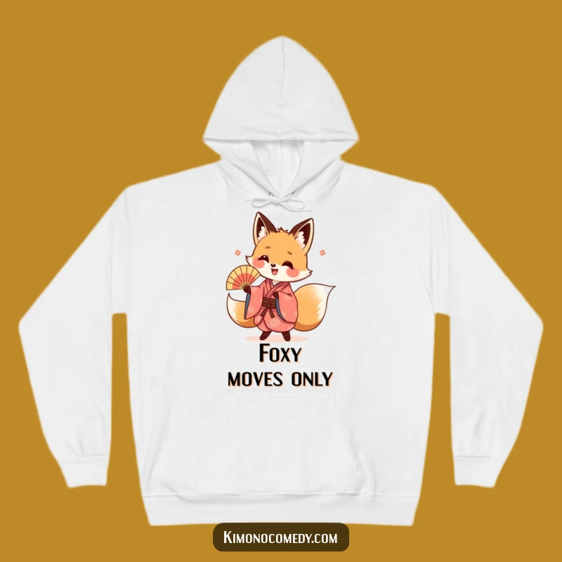 Funny Kawaii Fox Hoodie: Cozy Kimono Dance Design, Perfect Funny Gift for Warmth