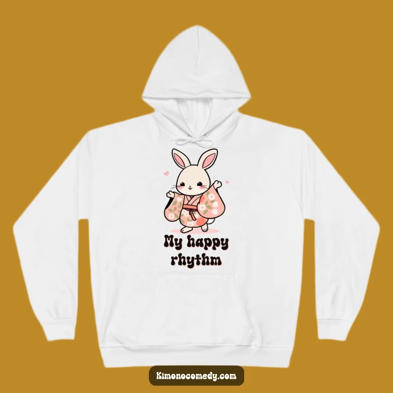 Funny Kawaii Rabbit Dance Hoodie - Cozy & Lively Funny Gift