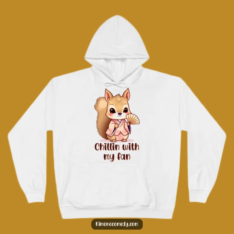 Funny Kawaii Squirrel Hoodie: Cozy Kimono Charm, Perfect Gentle Gift!