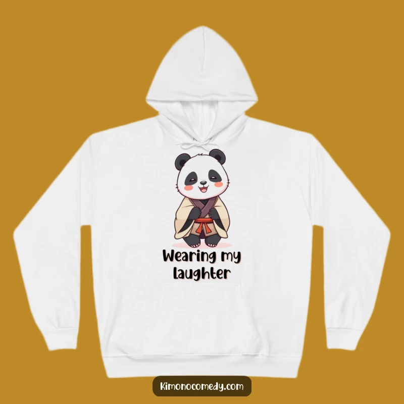 Funny Panda Kimono Laugh Hoodie: Cozy Dignified Sweatshirt, Perfect Joyful Gift