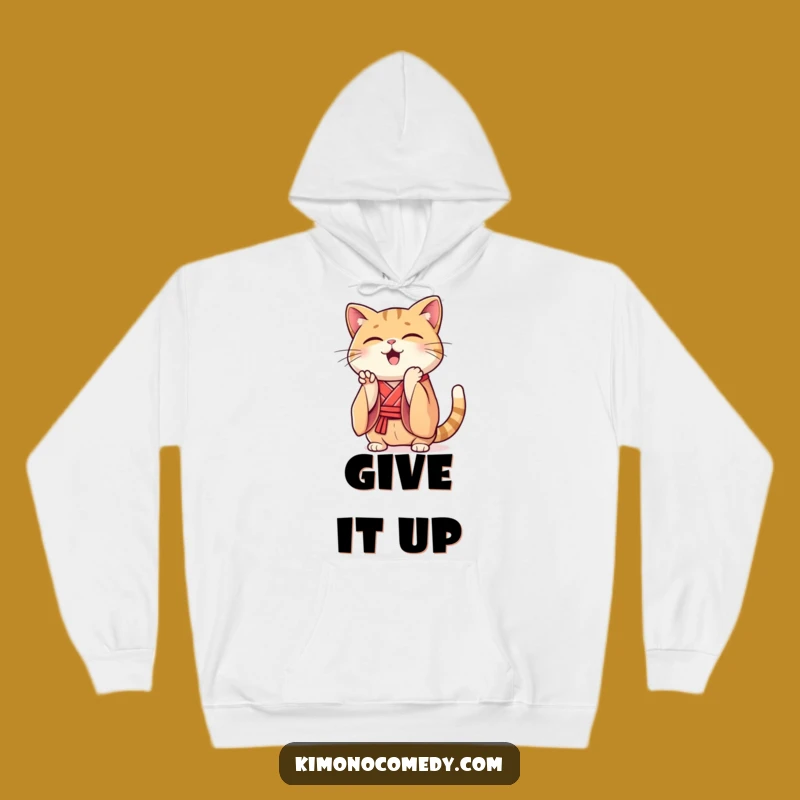 Funny Kawaii Cat Kimono Hoodie: Clapping Fun, Cozy & Hilarious Gift!