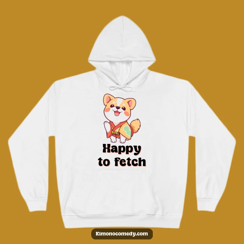 Cozy Funny Kawaii Dog Kimono Hoodie - Enthusiastic Comfort Wear