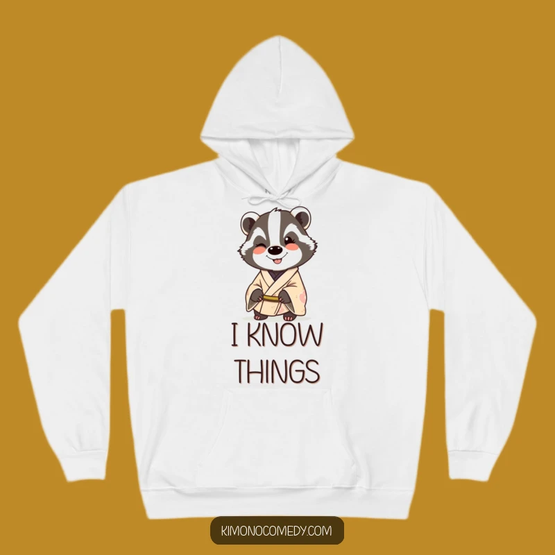 Cozy Funny Badger Kimono Hoodie: Stay Warm and Cheeky with This Humorous Badger