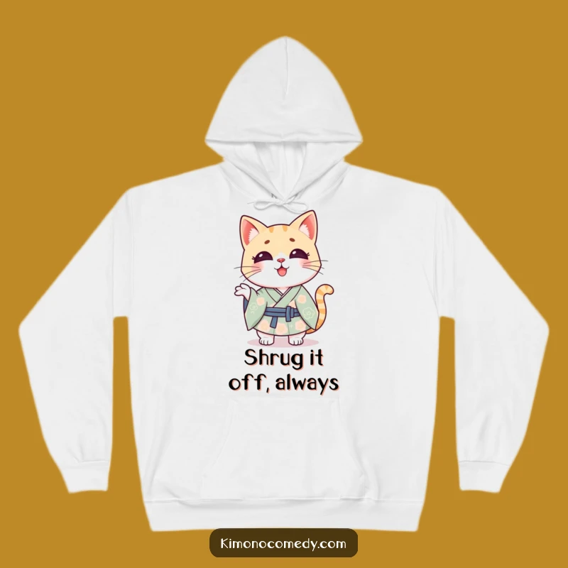 Funny Kawaii Cat Hoodie: Cozy Kimono Shrug Sweatshirt, Perfect Funny Gift