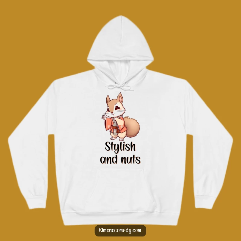 Cozy Funny Kawaii Squirrel Kimono Hoodie: Warm Style & Anime Fun Gift
