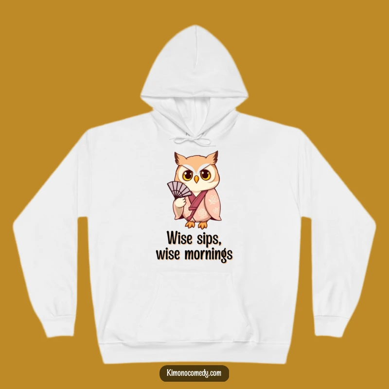 Cozy Funny Owl Kimono Hoodie: Stay Warm and Stylish with This Humorous Owl Design