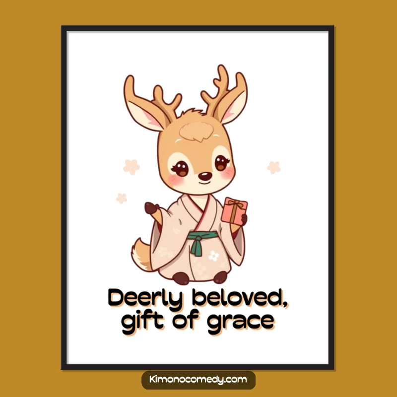 Free Printable Deer Art: Serene Gift Offering Humorous Downloadable