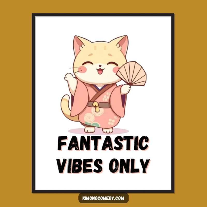 Free Printable Festive Cat Wall Art: Joyful Fan, Funny Downloadable Decor for Lively Spaces