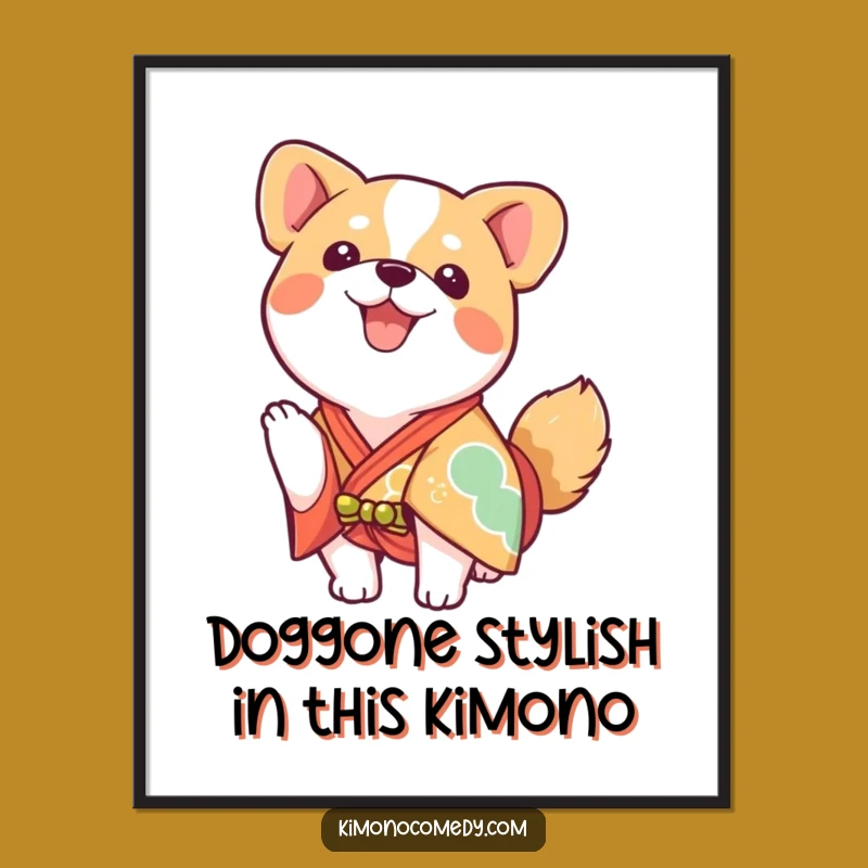 Free Printable Happy Dog Wall Art - Enthusiastic Decor with a Wagging Tail!