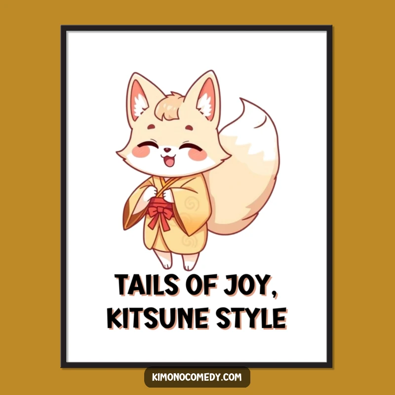 Free Printable Kawaii Kitsune Wall Art: Giggling Fox Spirit Decor!