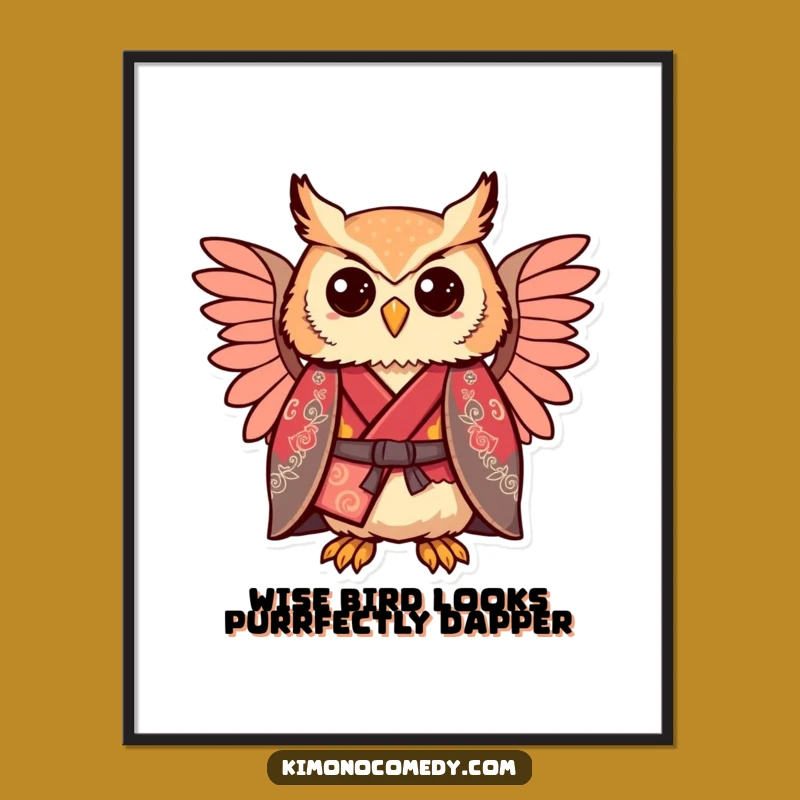 Free Printable Regal Owl Wall Art - Comically Proud Decor for a Statement Piece!