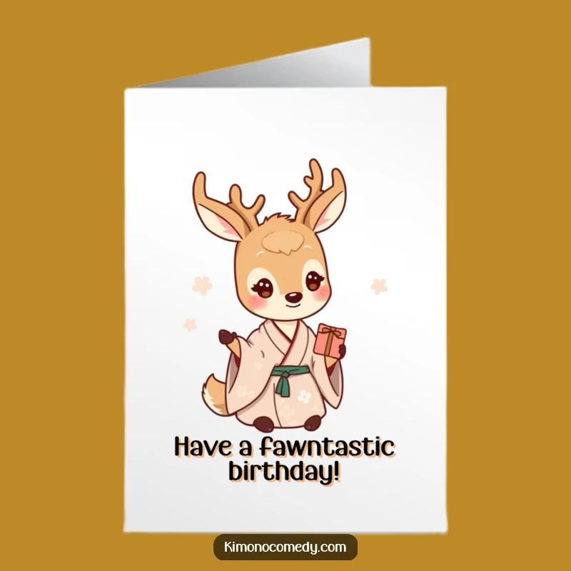 Free Printable Deer Birthday Card: Gentle Gift Offering Downloadable