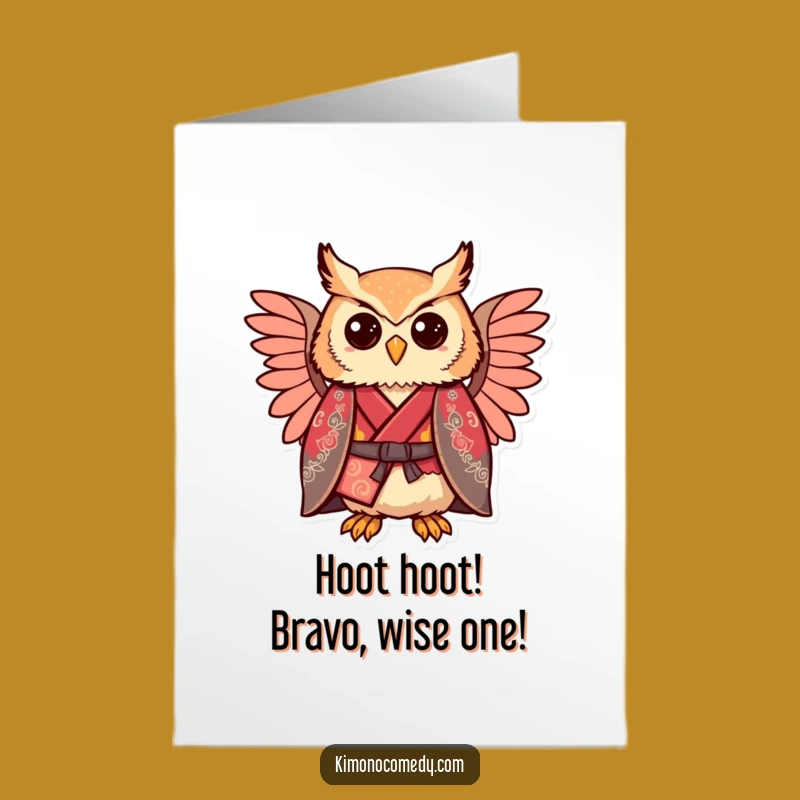 Free Printable Proud Owl Congrats Card - Regal & Hilarious Achievement Announcement!