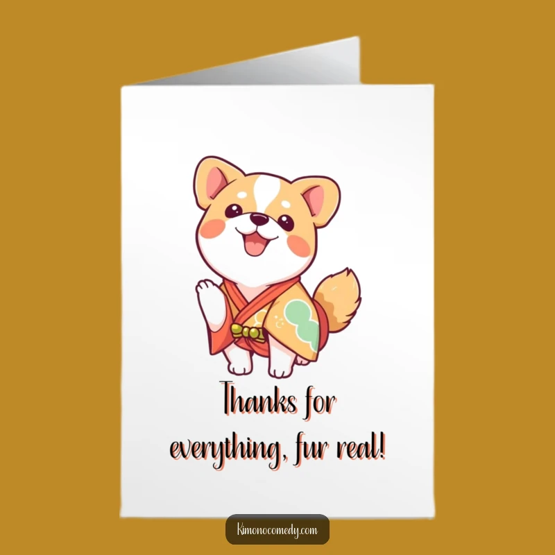 Free Printable Happy Dog Thank You Card - Wagging Thanks with Joy!