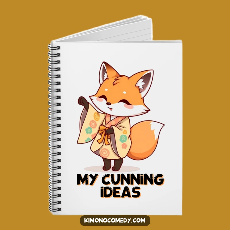 Funny Fox Kimono Notebook: Mischievous Fox Pirouette, Journal Your Artistic Ideas