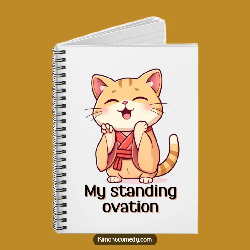Funny Kawaii Cat Kimono Notebook: Clapping Notes, Perfect Funny Gift!