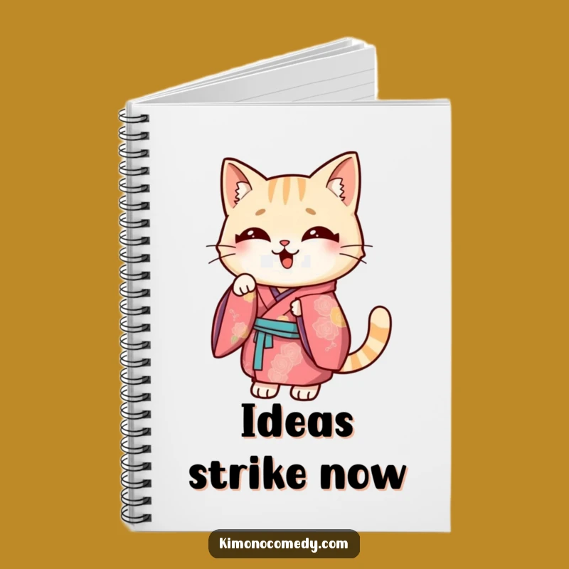 Funny Kawaii Cat Kimono Notebook: Posey Pages, Perfect Funny Gift!