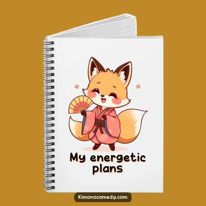 Funny Kawaii Fox Kimono Notebook: Energetic Journal for Notes, Perfect Funny Gift