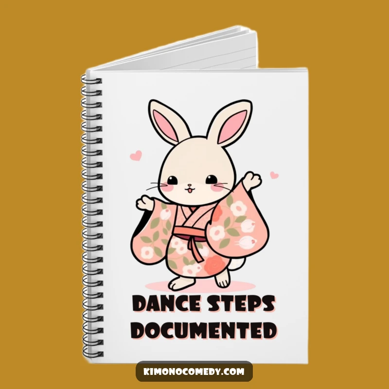Funny Kawaii Rabbit Dance Notebook - Lively Notes - Funny Gift