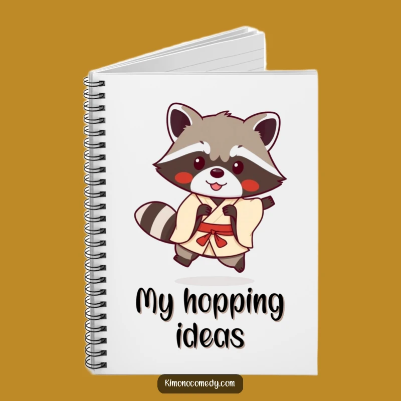 Funny Kawaii Raccoon Kimono Notebook: Playful Journaling & Anime Notes Gift