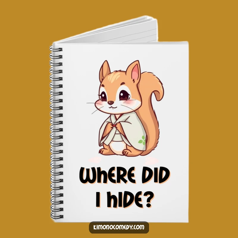 Funny Squirrel Kimono Notebook: Jot Down Thoughts with Curiosity and Style