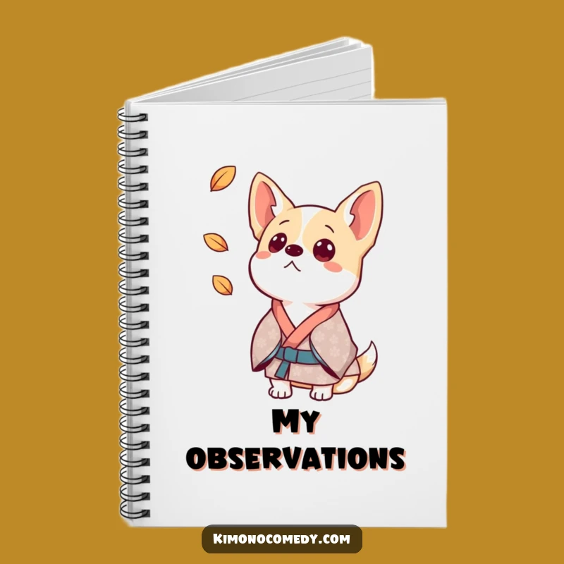 Funny Surprised Dog Kimono Notebook: Canine Journal, Excellent Funny Gift