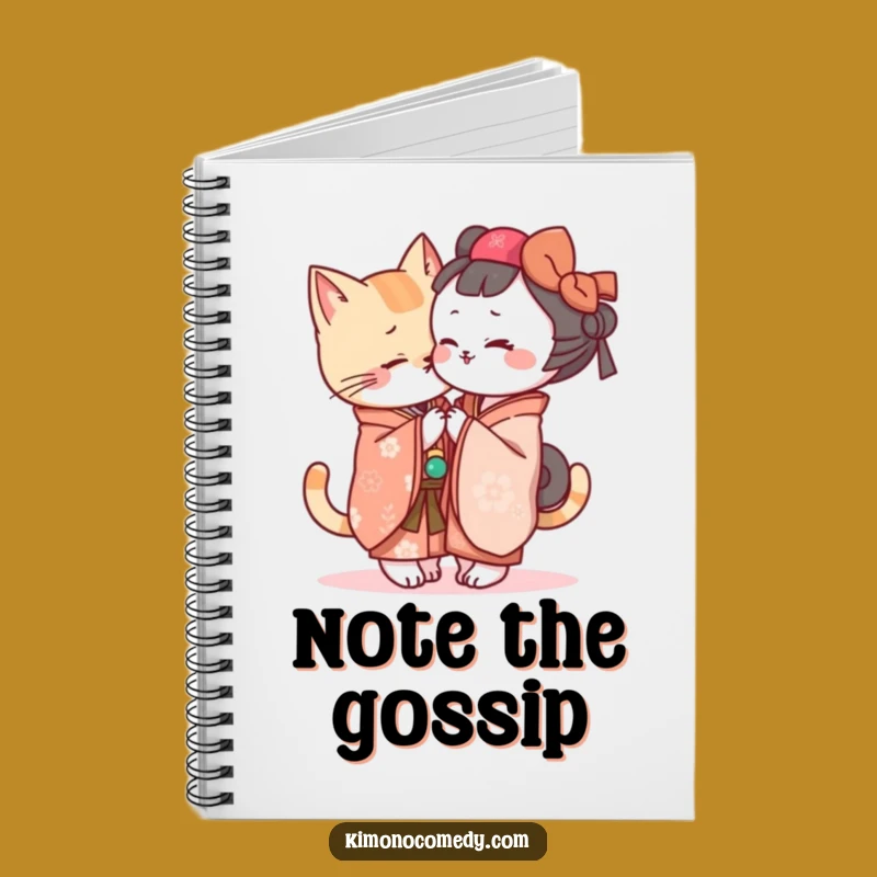 Funny Kawaii Kimono Cat Journal - Hilarious Secret Keeper Notebook Gift