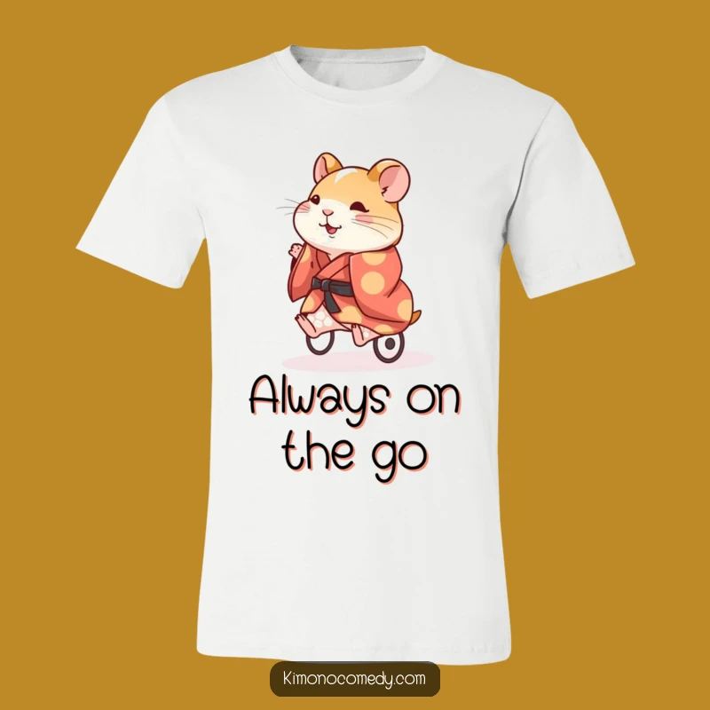 Funny Hamster Kimono T-Shirt - High-Energy Humor & Motivation for Active Souls