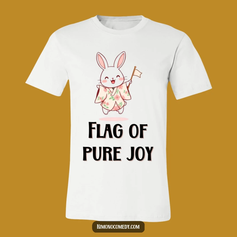 Funny Rabbit Floral Kimono T-Shirt: Celebrate in Style with Cute Humor