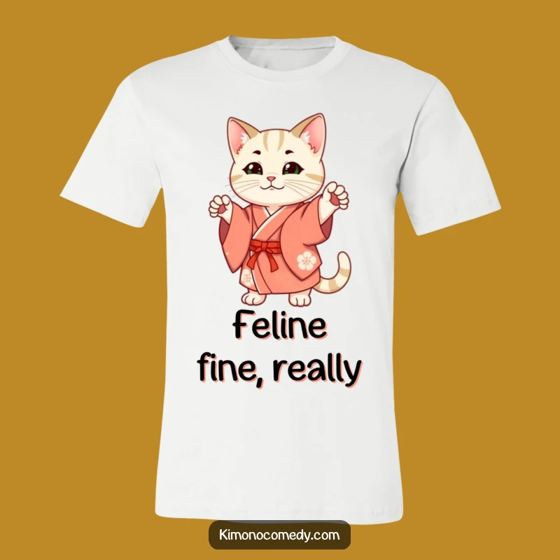 Funny Cat Kimono T-Shirt: Strut Your Stuff with Feline Flair and Humorous Style