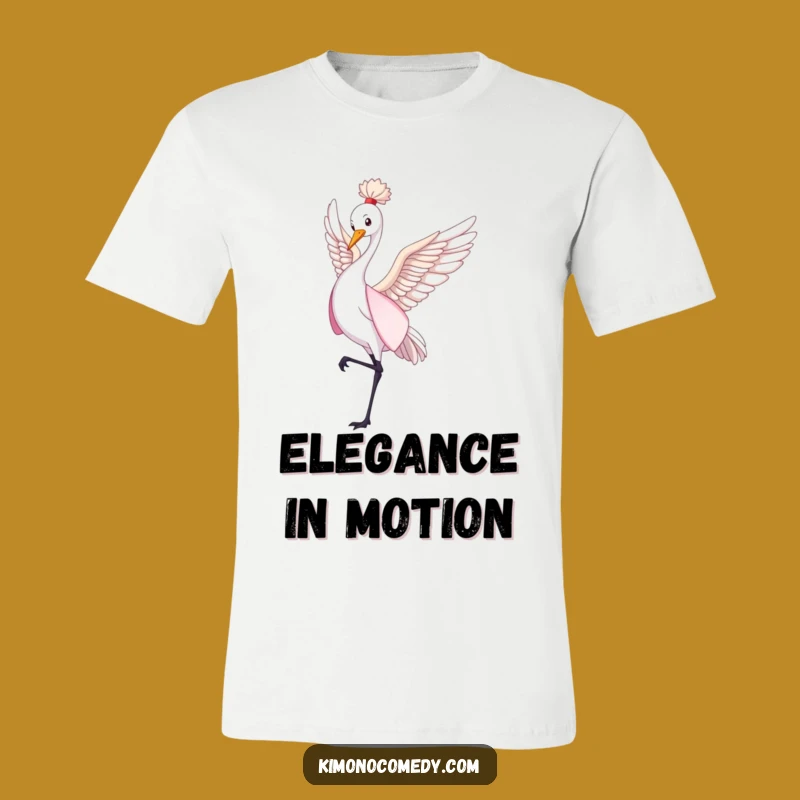 Funny Graceful Crane T-Shirt - Kimono Dance Serenity Gift